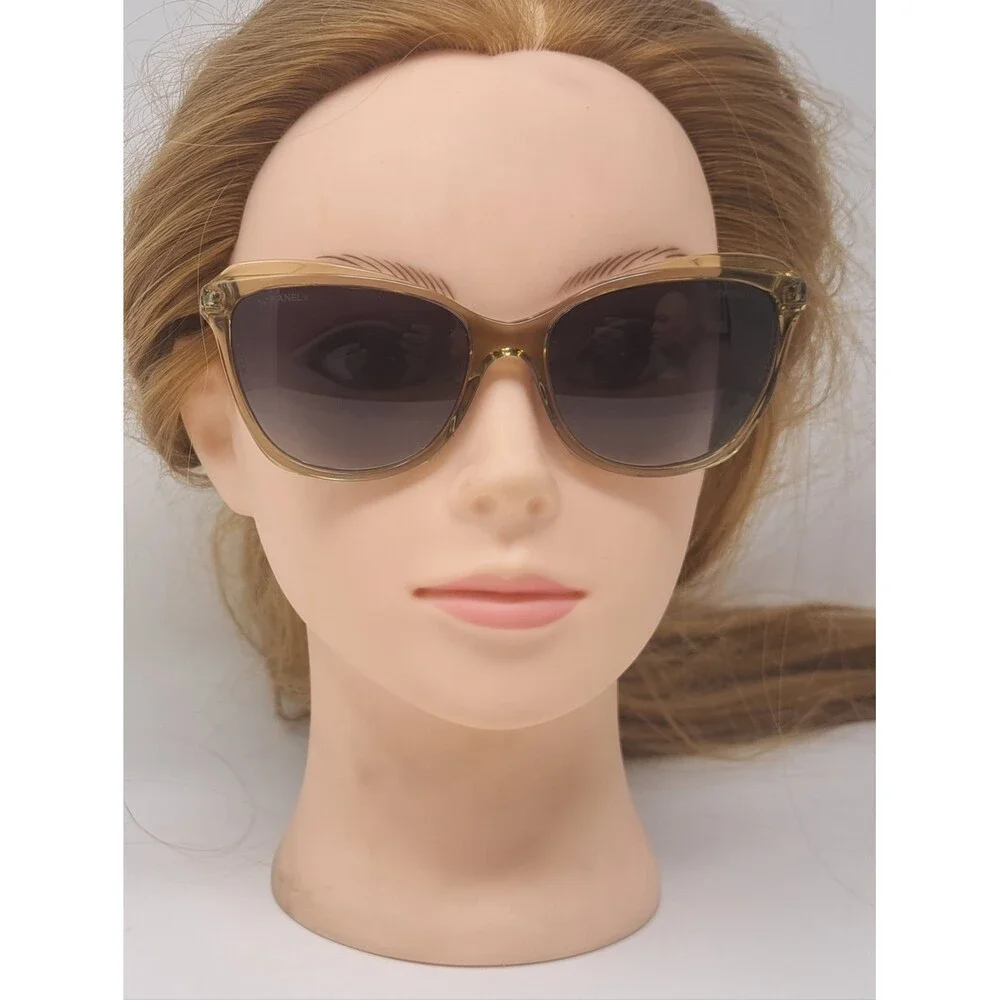 CHANEL Women's Sunglasses Italy Cateye Dark Tint 5384 1628/S6 55-16-140